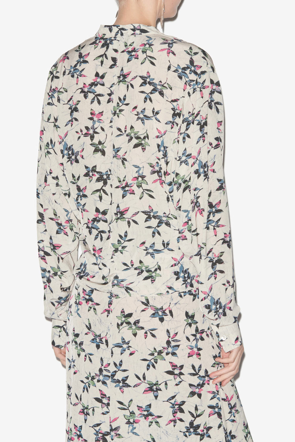 Blusa vilda fluida estampada - Ecru-midnight - Woman - 5