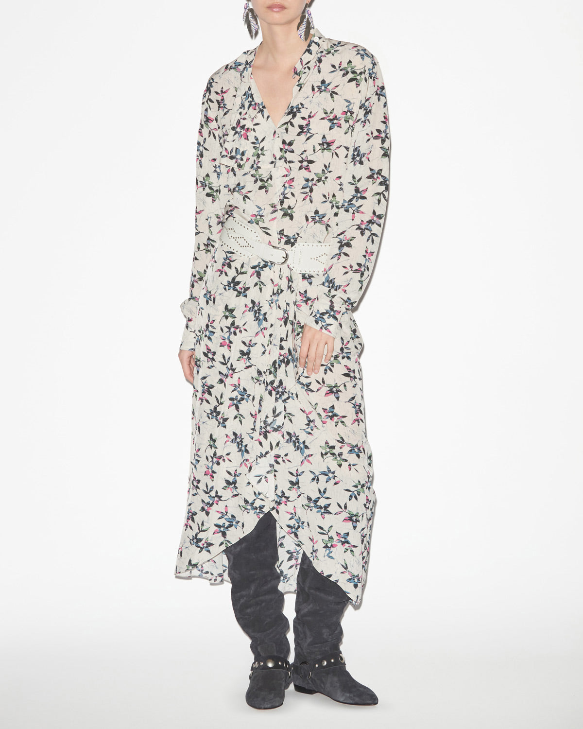 Vilda プリント入り フルイドブラウス - Ecru-midnight - Woman - 1