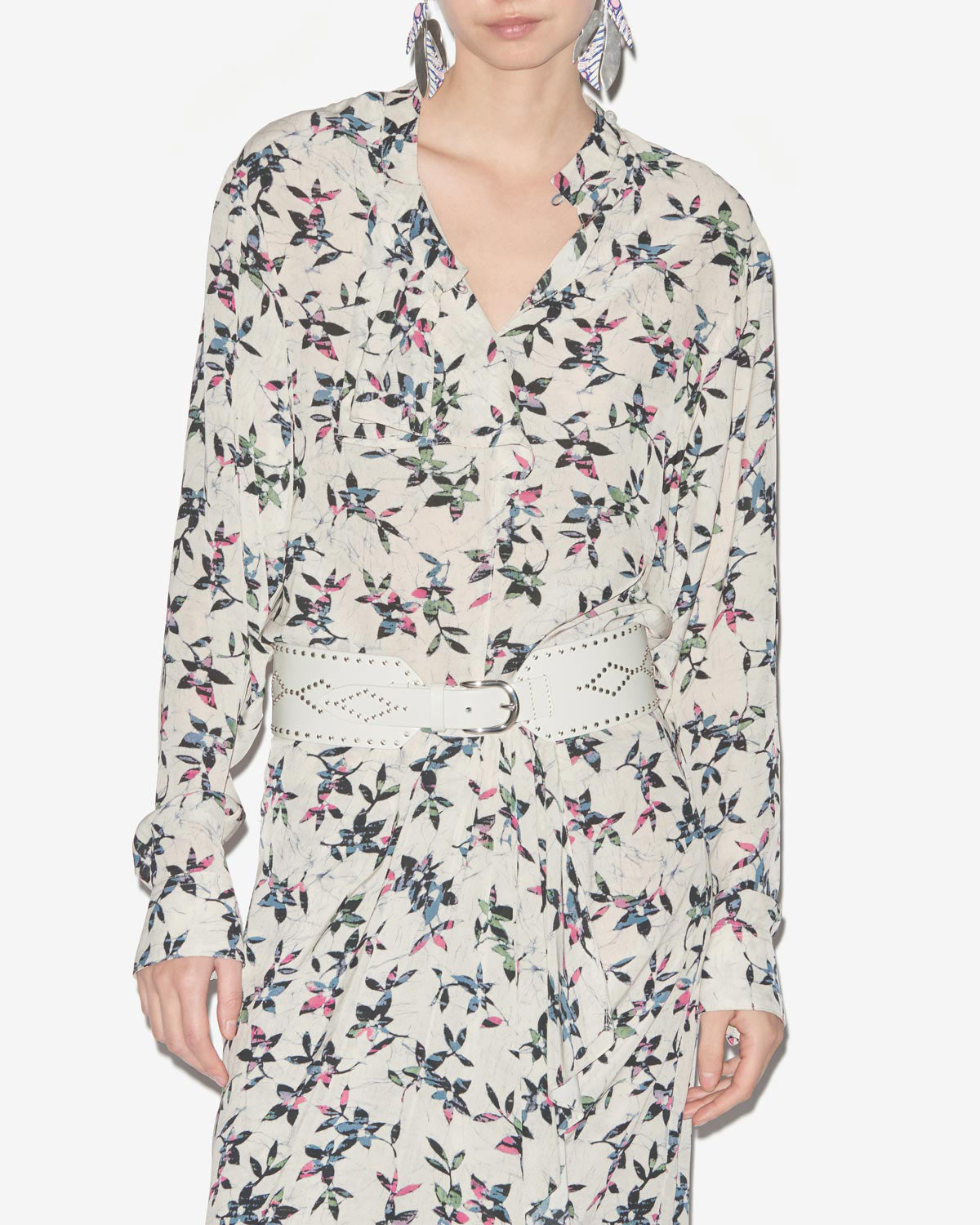 Vilda プリント入り フルイドブラウス - Ecru-midnight - Woman - 3