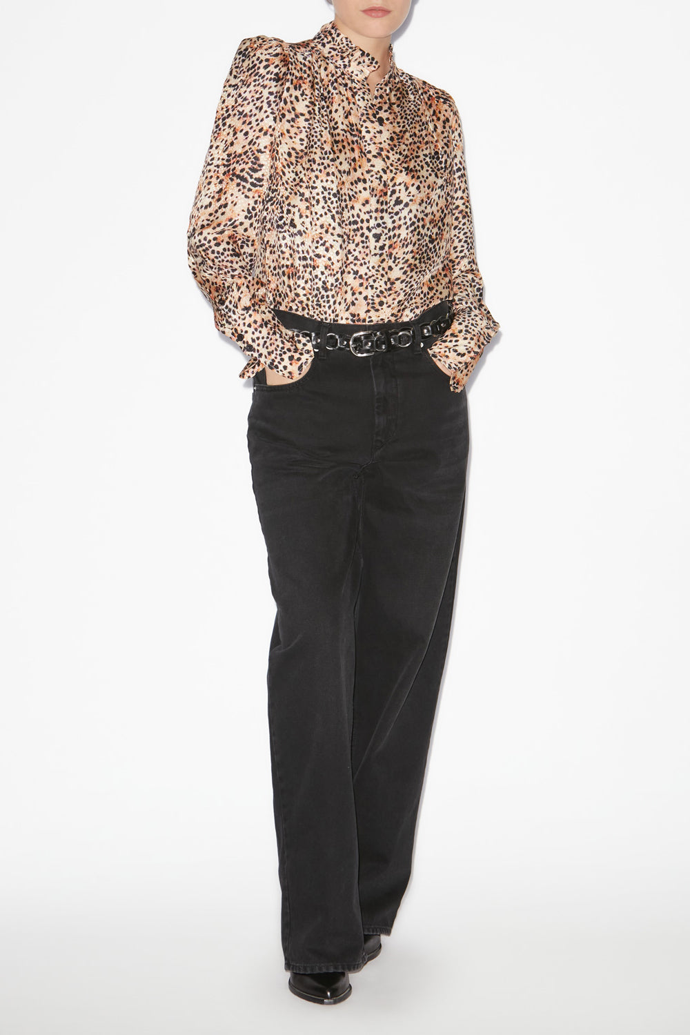 Blusa lamia fluida estampada - Natural - Woman - 2