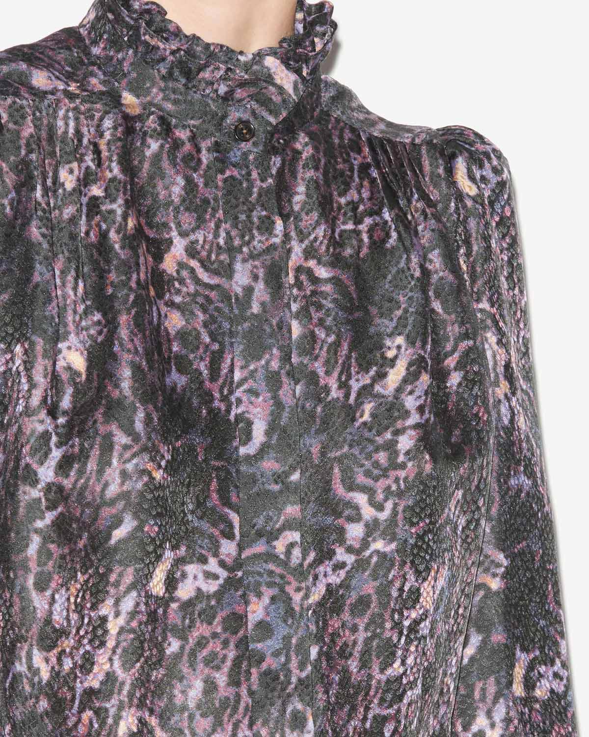 라미아(lamia) 플로위 프린트 블라우스 - Dark plum - Woman - 2