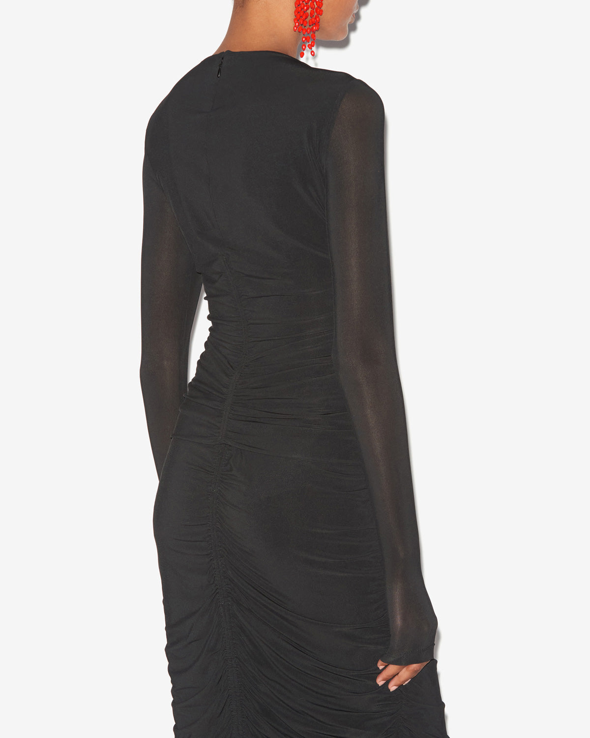 Top vandalia in jersey arricciato - Nero - Woman - 4