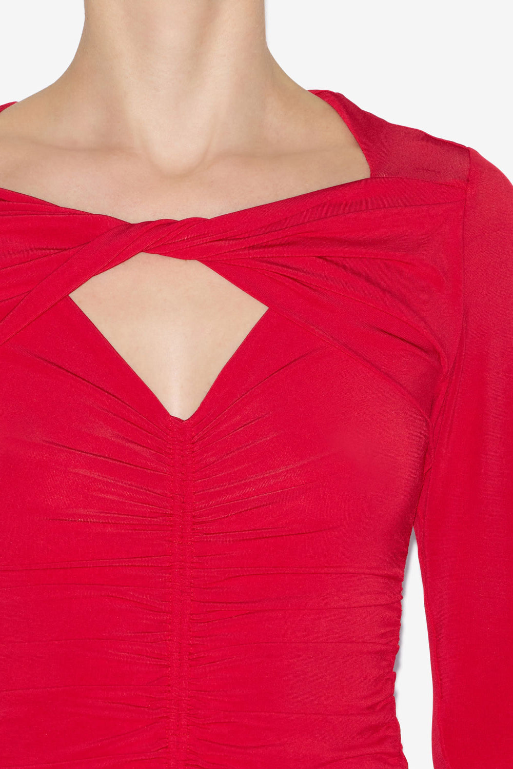 Top vandalia de punto fruncido - Rojo - Woman - 3