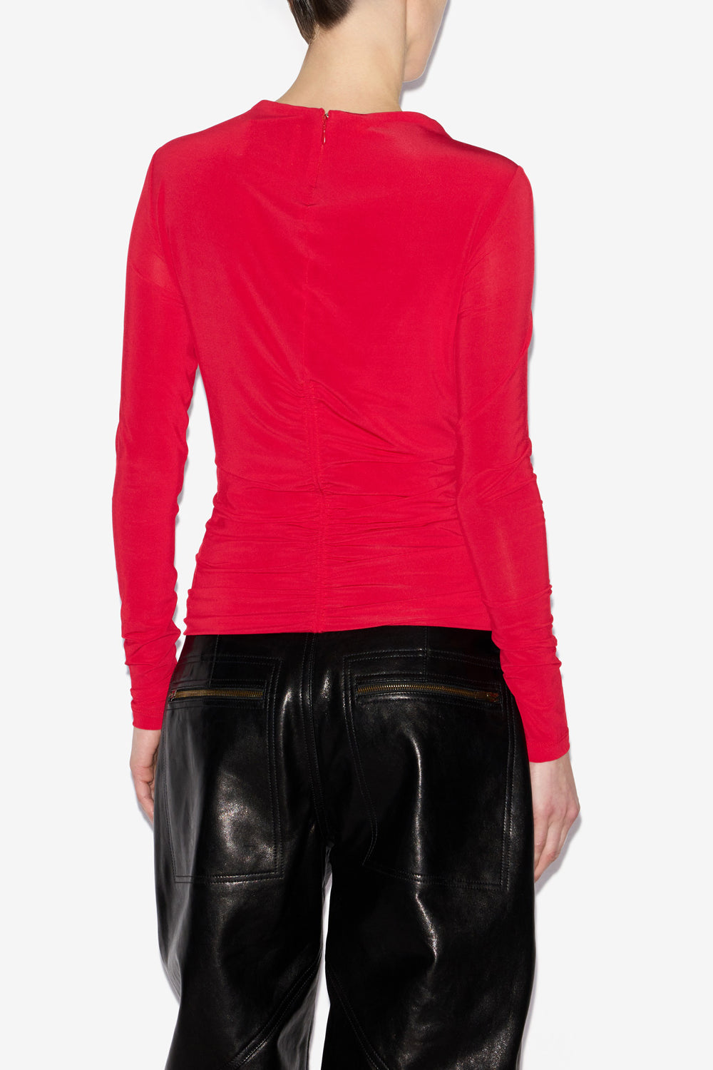 Top vandalia de punto fruncido - Rojo - Woman - 5