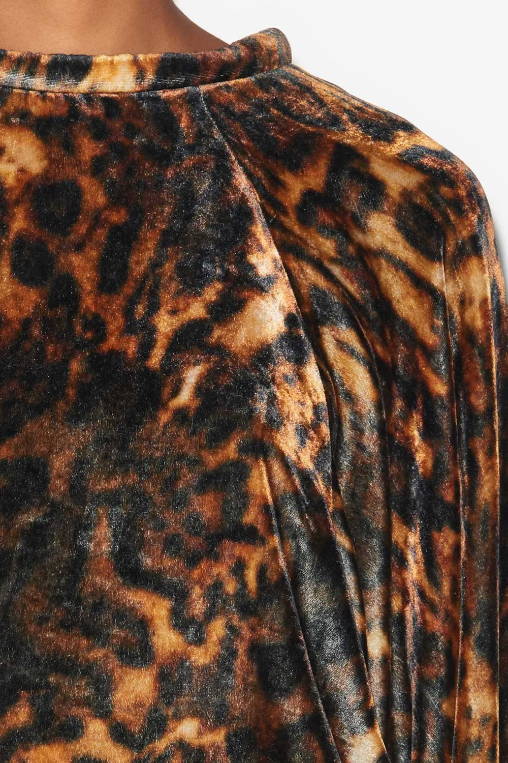 Top dabia de terciopelo estampado - Leopard - Woman - 3