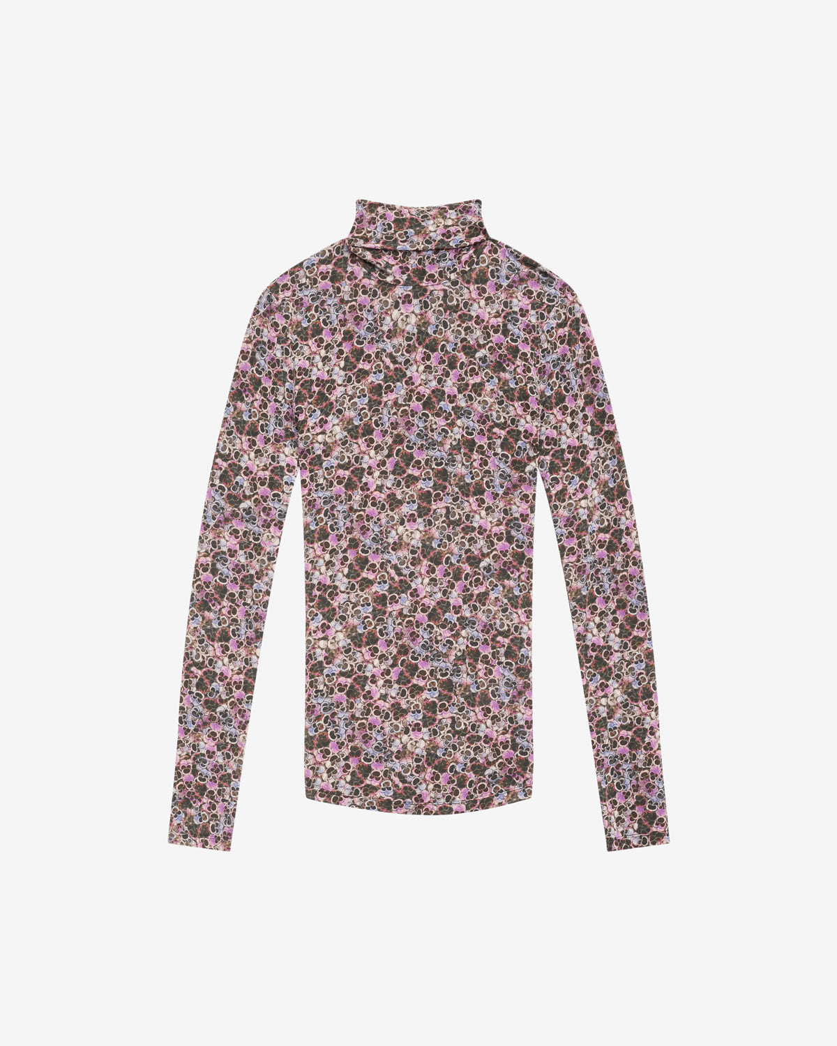 Top joyela en jersey imprimé col roulé - Violet - Woman - 5