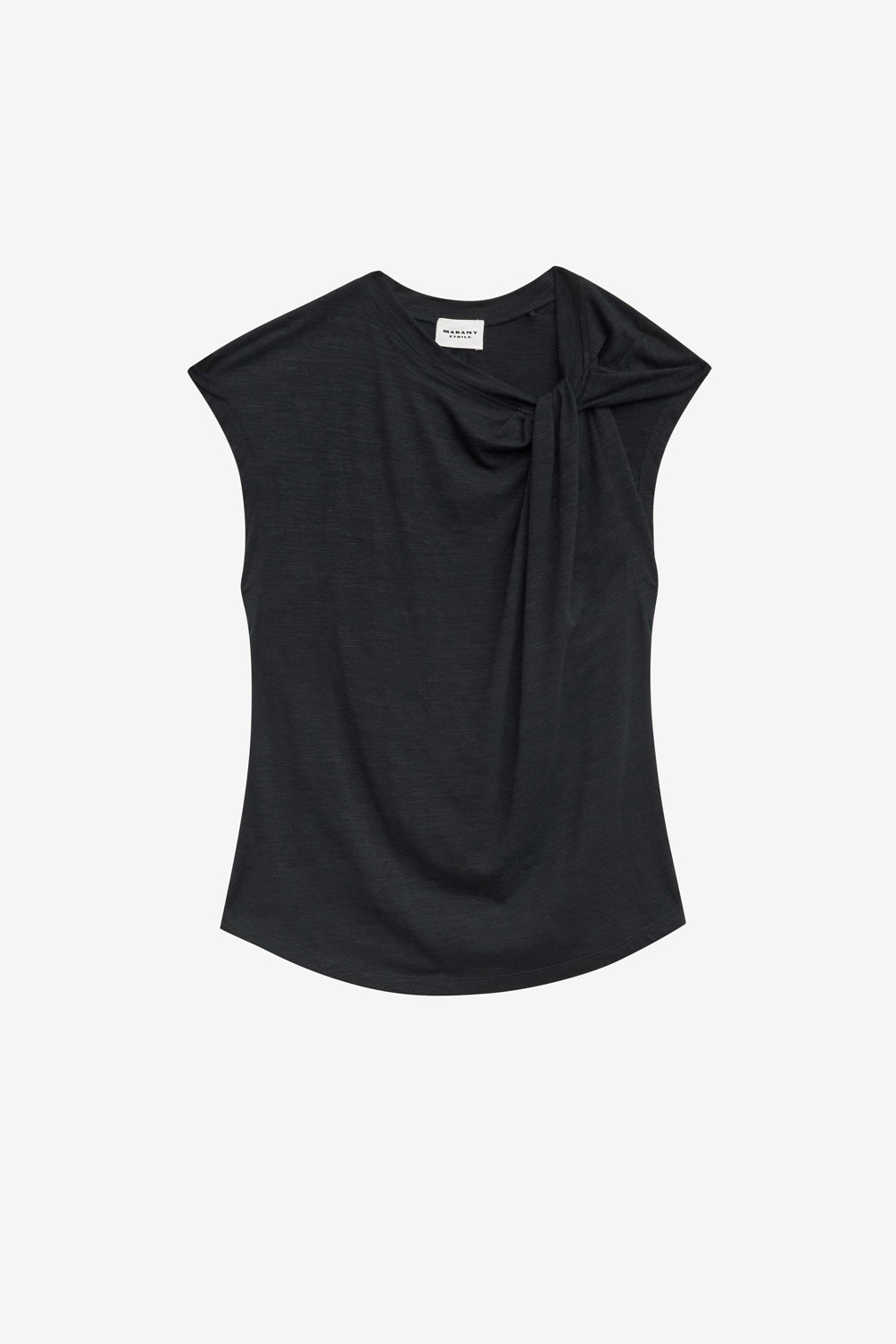 Camiseta naydali asimétrica lisa - Negro - Woman - 1