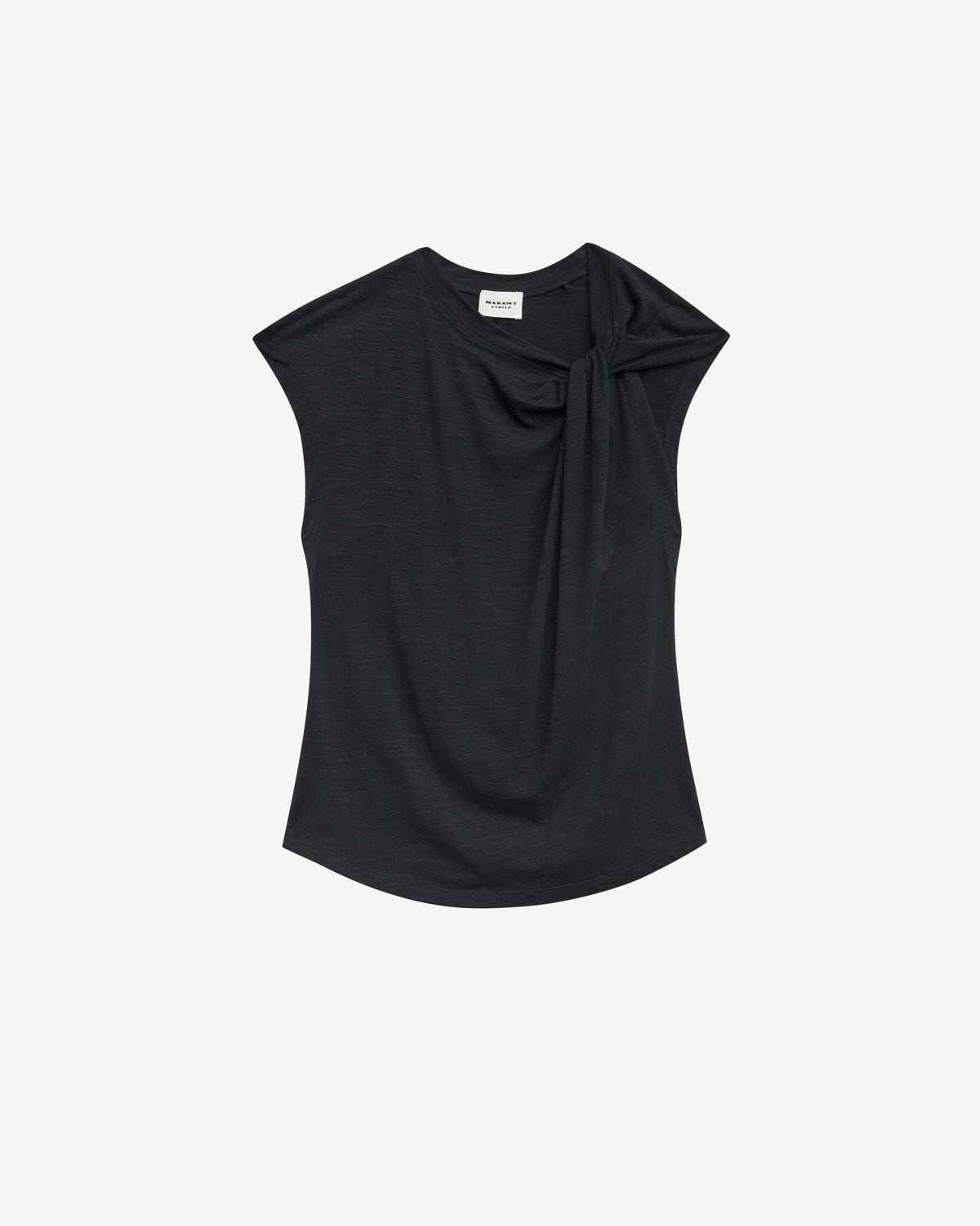 Camiseta naydali asimétrica lisa - Negro - Woman - 5