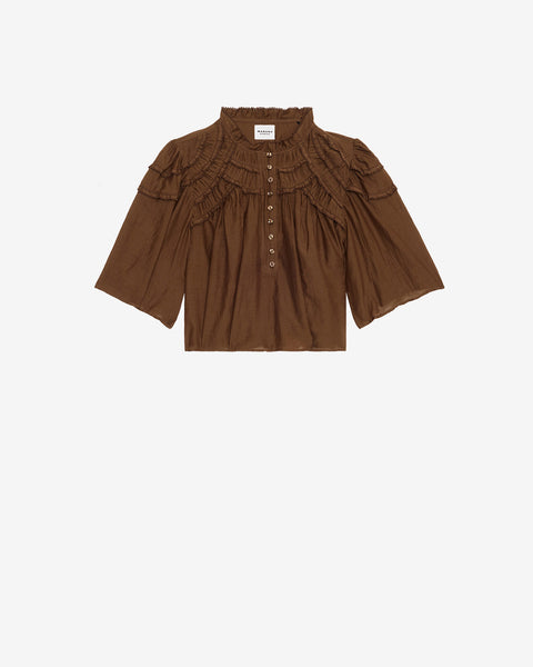CARMEN TOP Woman dark khaki | ISABEL MARANT Official online store