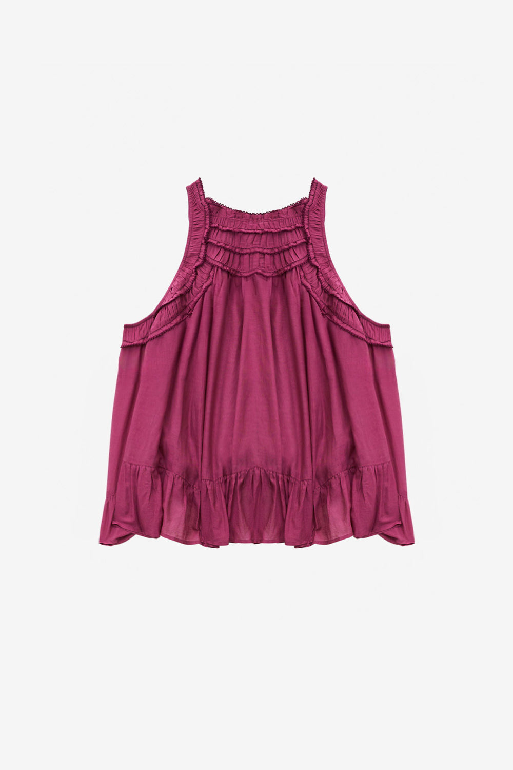 Carlee gathered cotton top - Pink - Woman - 1