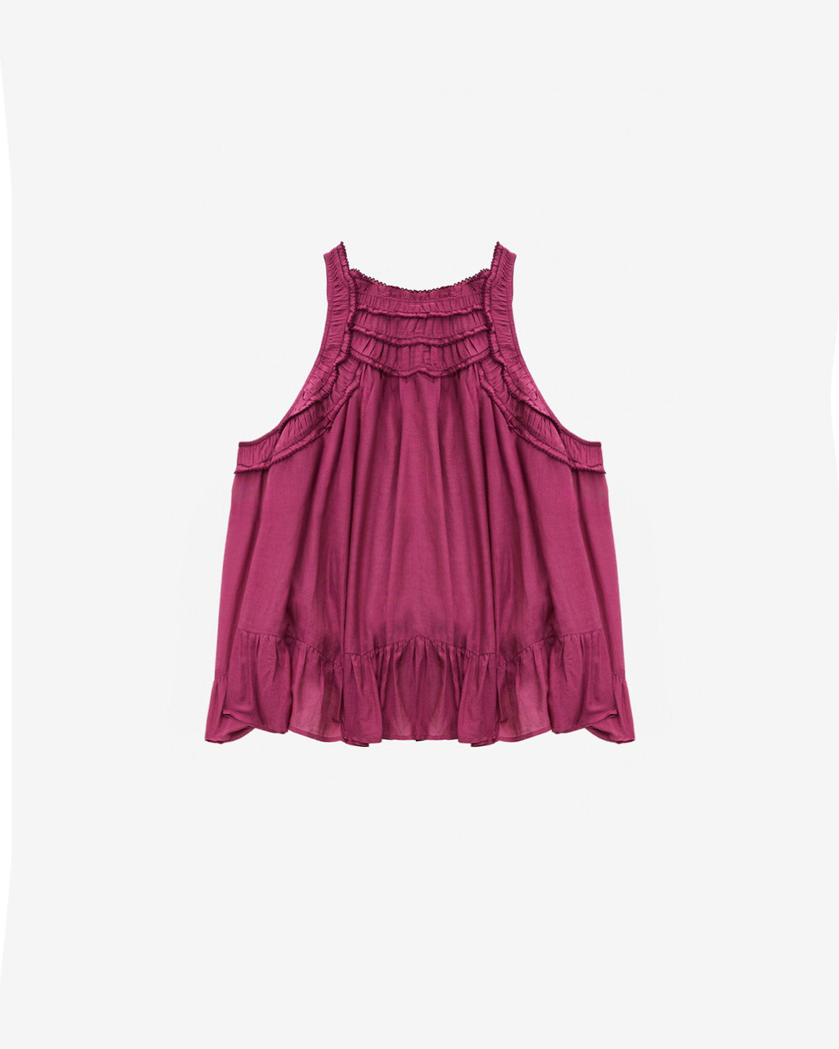 Top de algodón fruncido carlee - Rosa - Woman - 3