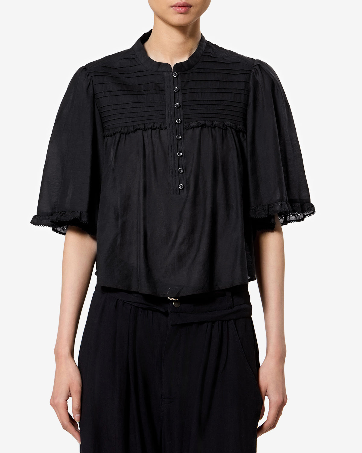 Douna Top Woman black | ISABEL MARANT Official online store