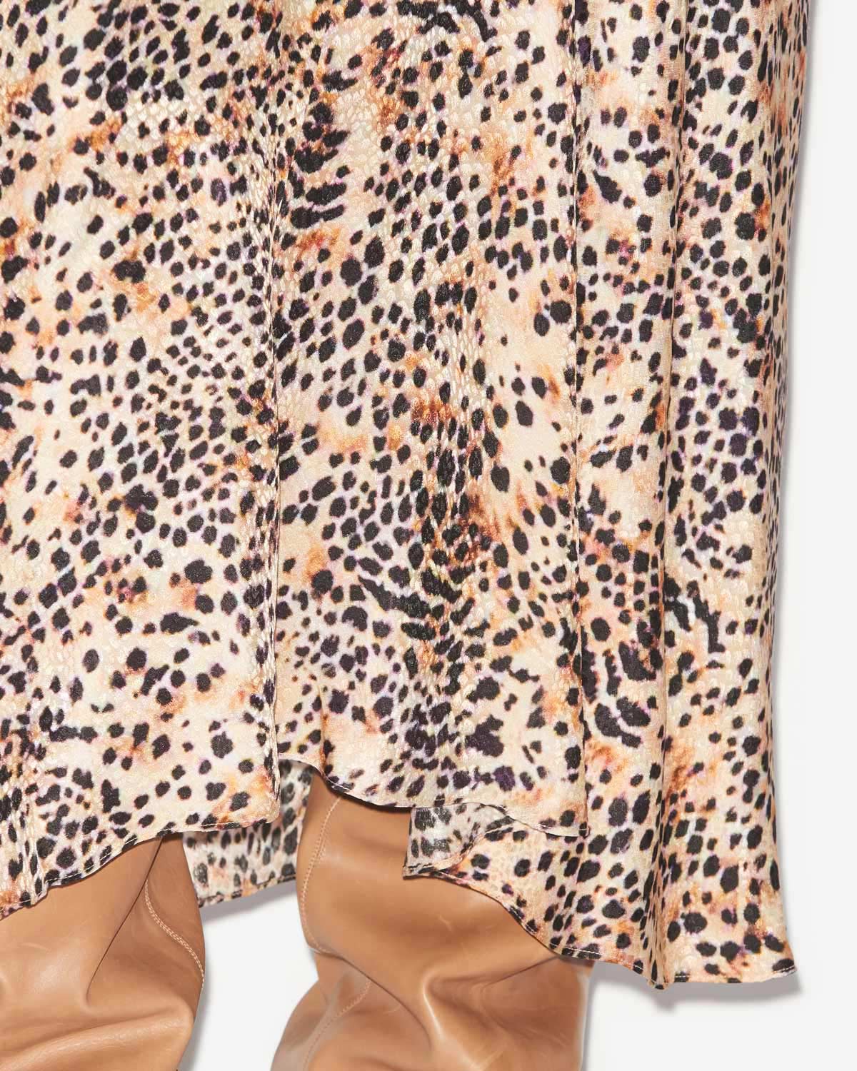 Gonna midi lisanne in seta stampata - Naturale - Woman - 2