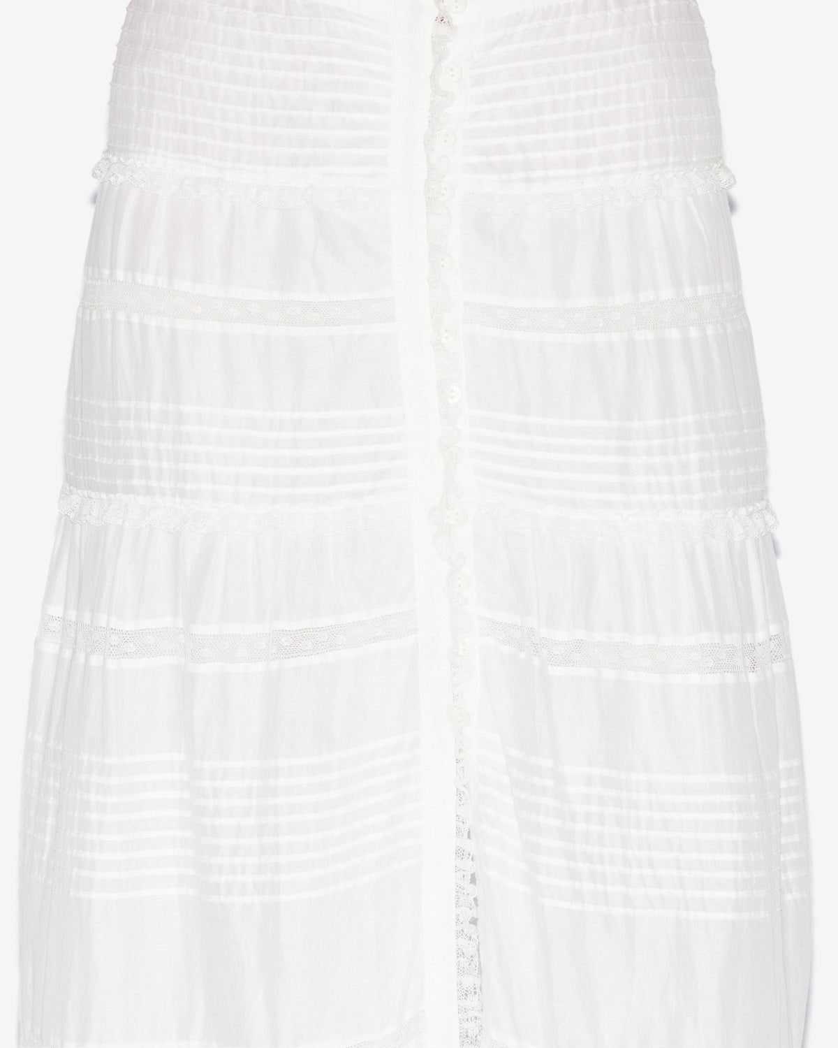 Gihane long skirt in plain-colored cotton voile - White - Woman - 2