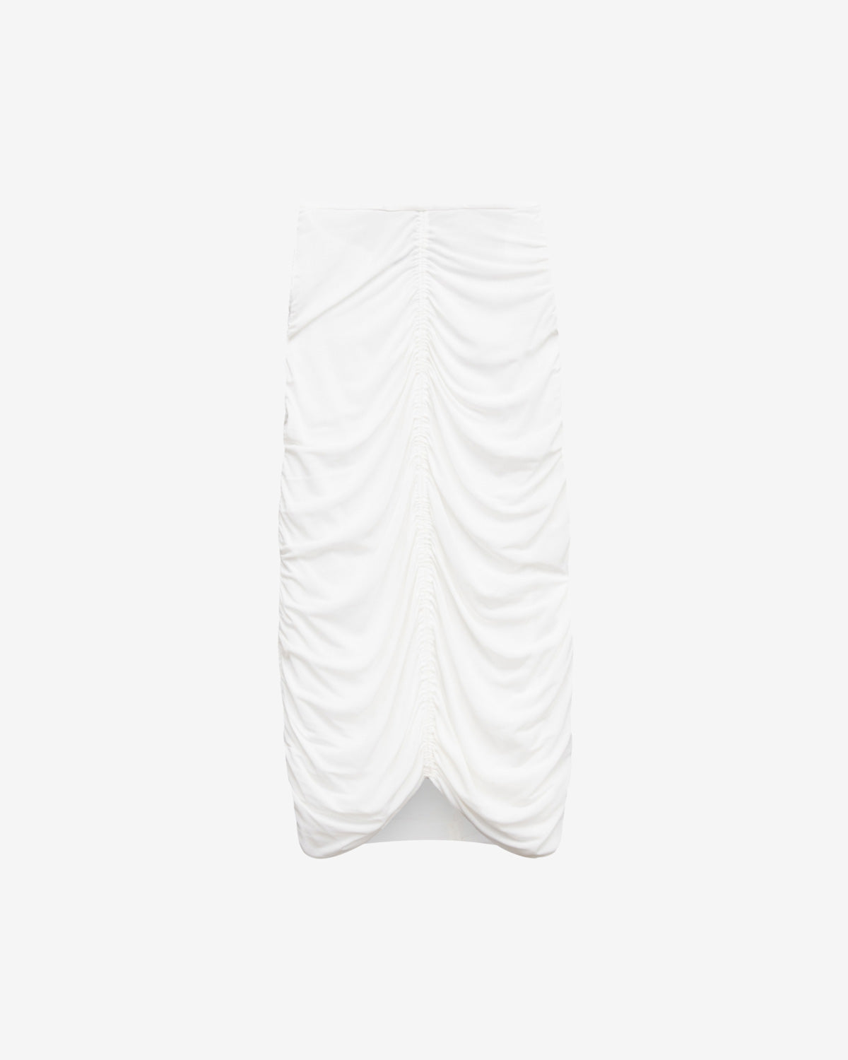Vicky midi skirt in gathered jersey - White - Woman - 5