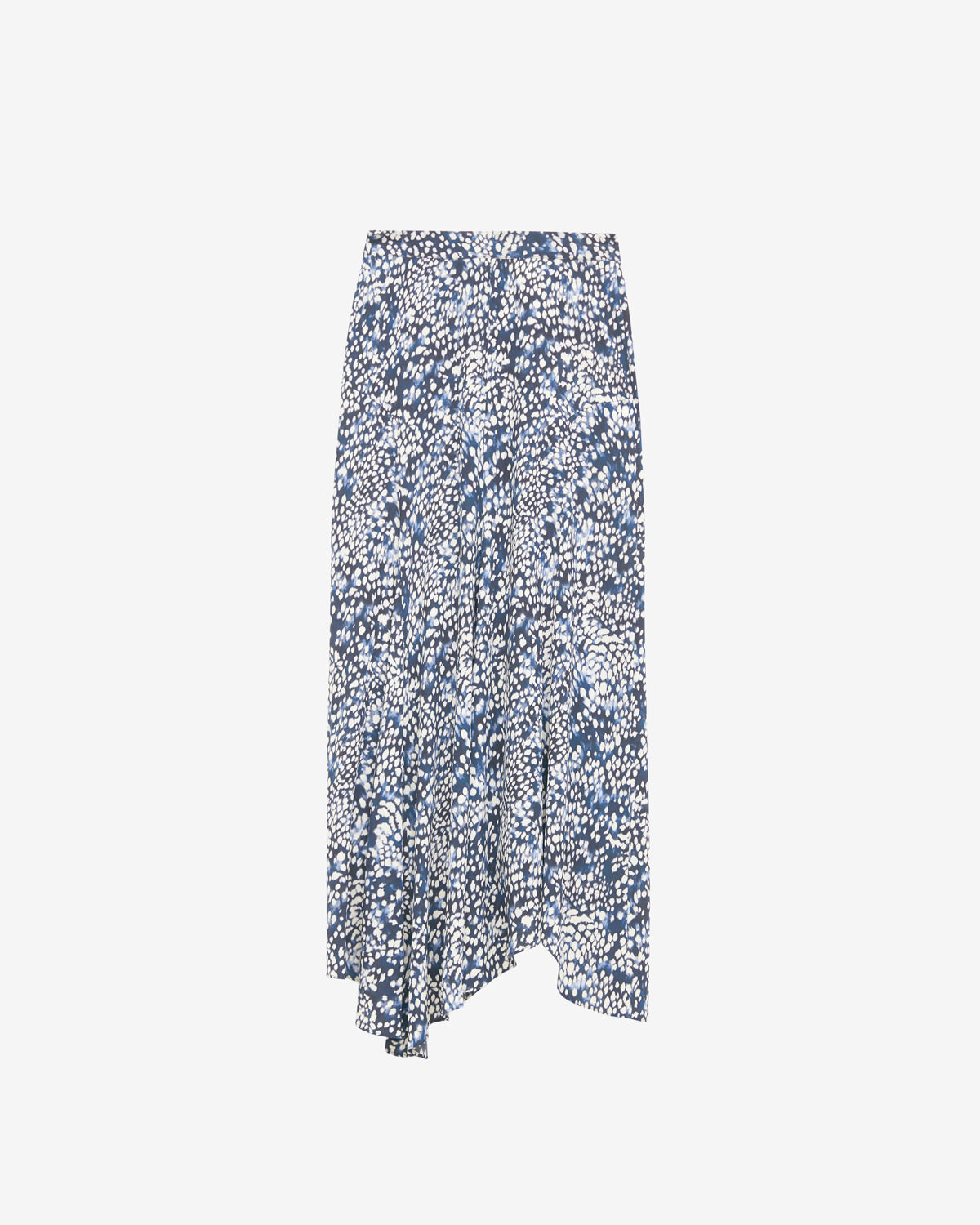 Hortensia midi skirt in printed crêpe de chine - Midnight-white - Woman - 5