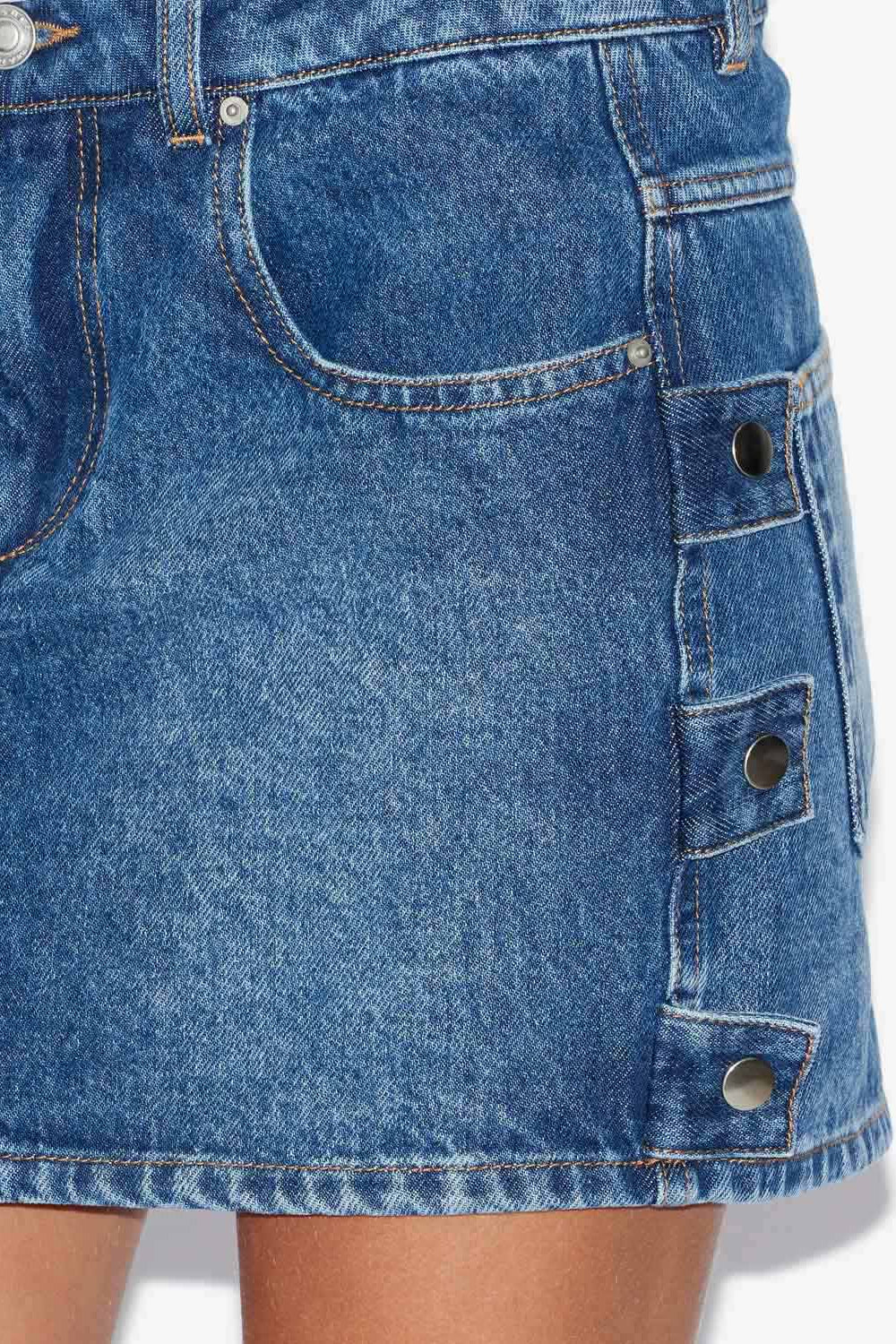 Jupe stessy courte en denim - Bleu - Woman - 3