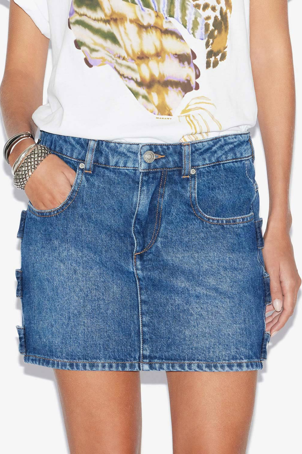 Jupe stessy courte en denim - Bleu - Woman - 4