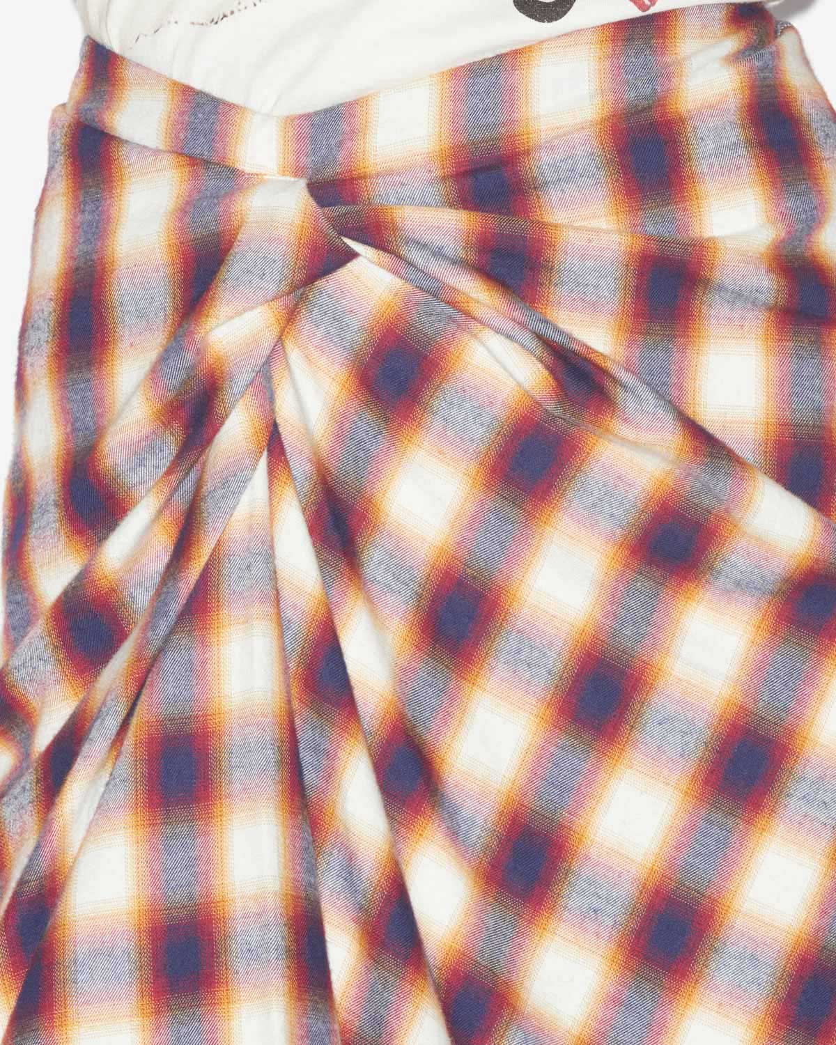 Jupe tijuana midi en coton à carreaux - Rouge et noir - Woman - 2