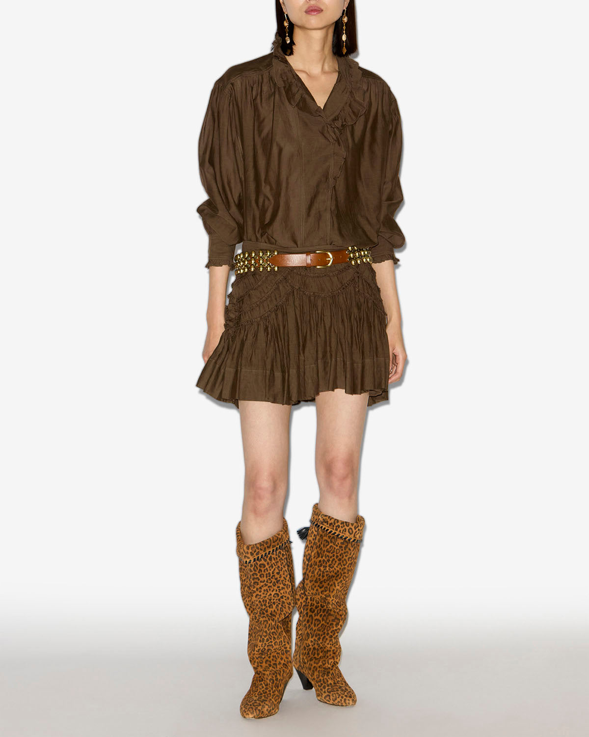Ceola skirt Woman Dark khaki 4