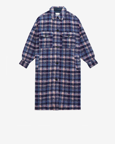 Fontizi coat Woman lilac-navy | ISABEL MARANT Official online store