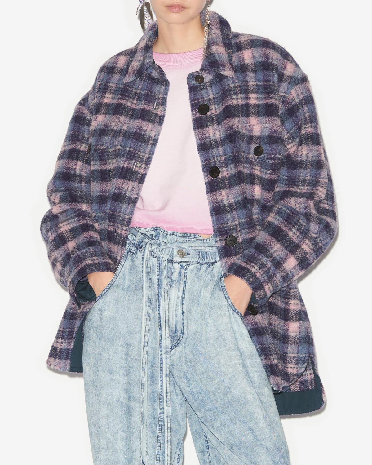 Harveli コート Woman Lilac-navy 5