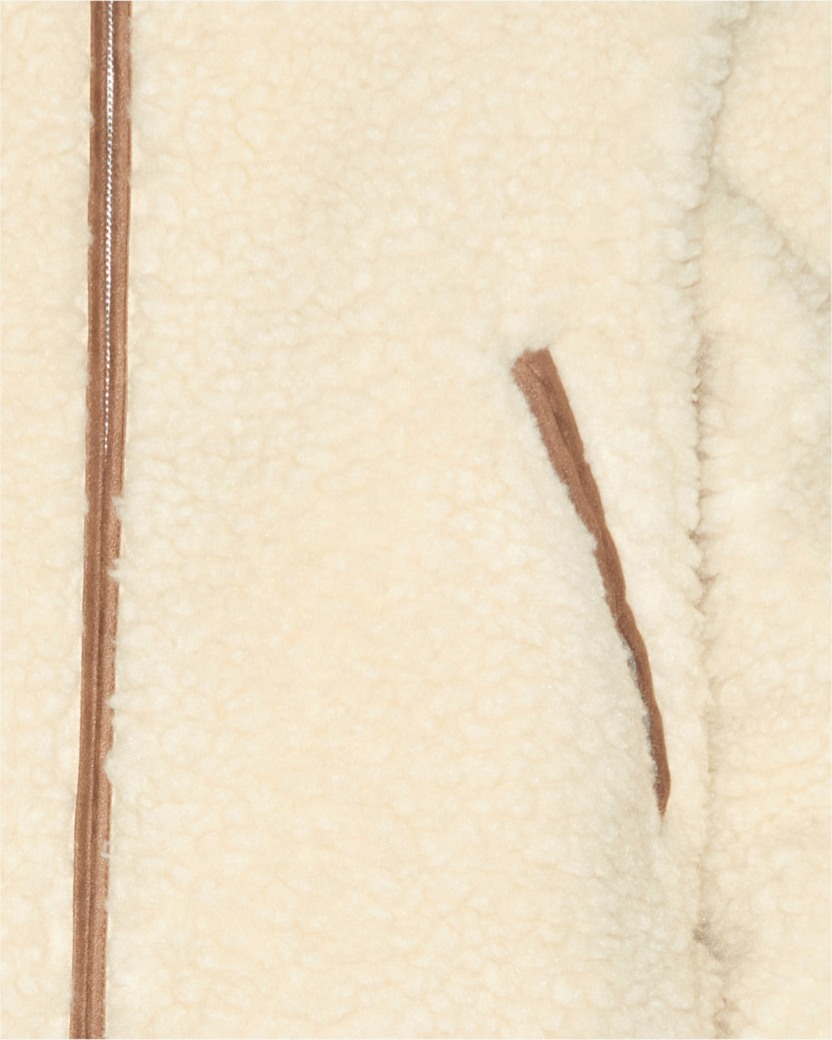 Einfarbiger kurzmantel mackensy in lammfelloptik - Naturfarben - Woman - 2