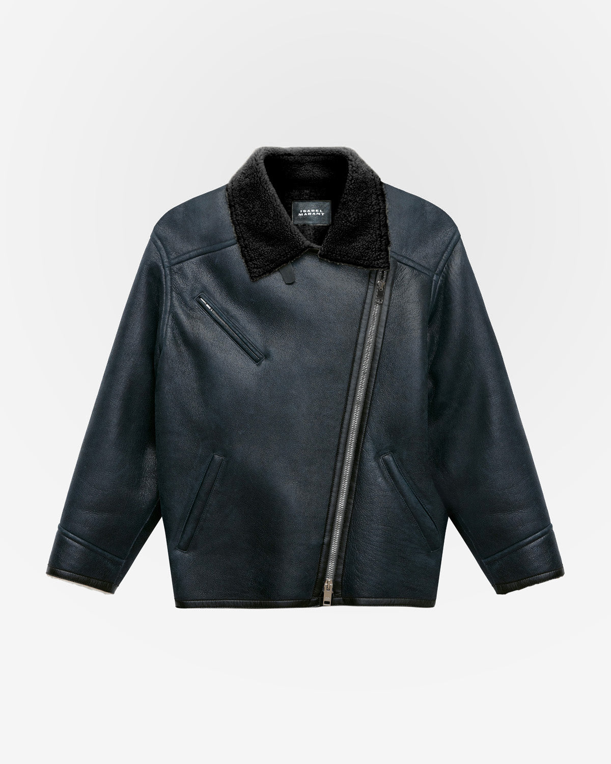 Kurzmantel adelina aus gewendetem lammleder - Schwarz gewaschen - Woman - 5