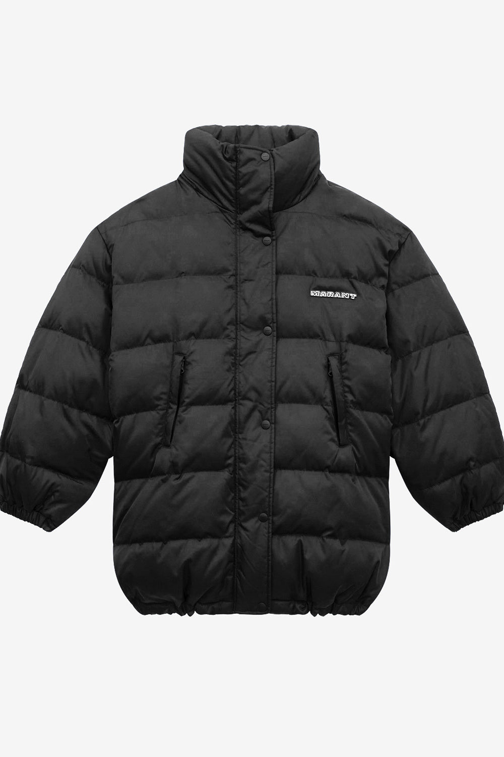 벨리즈(belize) 미디 기장 플레인 패딩 코트 - 검은색 - Woman - 1