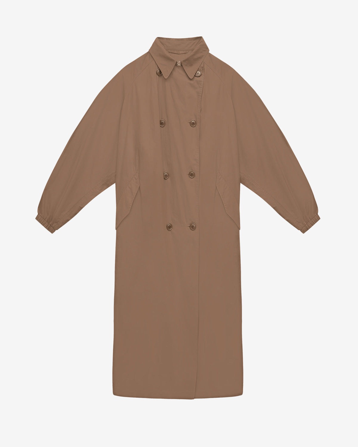 Cacilda plain-colored cotton blend trench coat - Khaki - Woman - 4