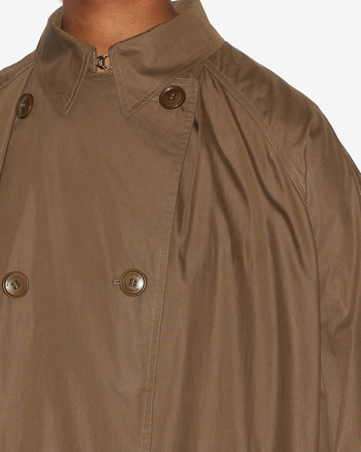 Cacilda plain-colored cotton blend trench coat - Khaki - Woman - 2