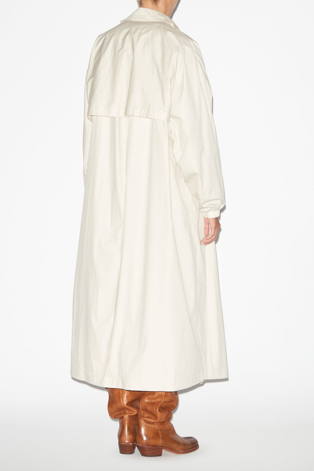 Cacilda plain-colored cotton blend trench coat - Beige - Woman - 5