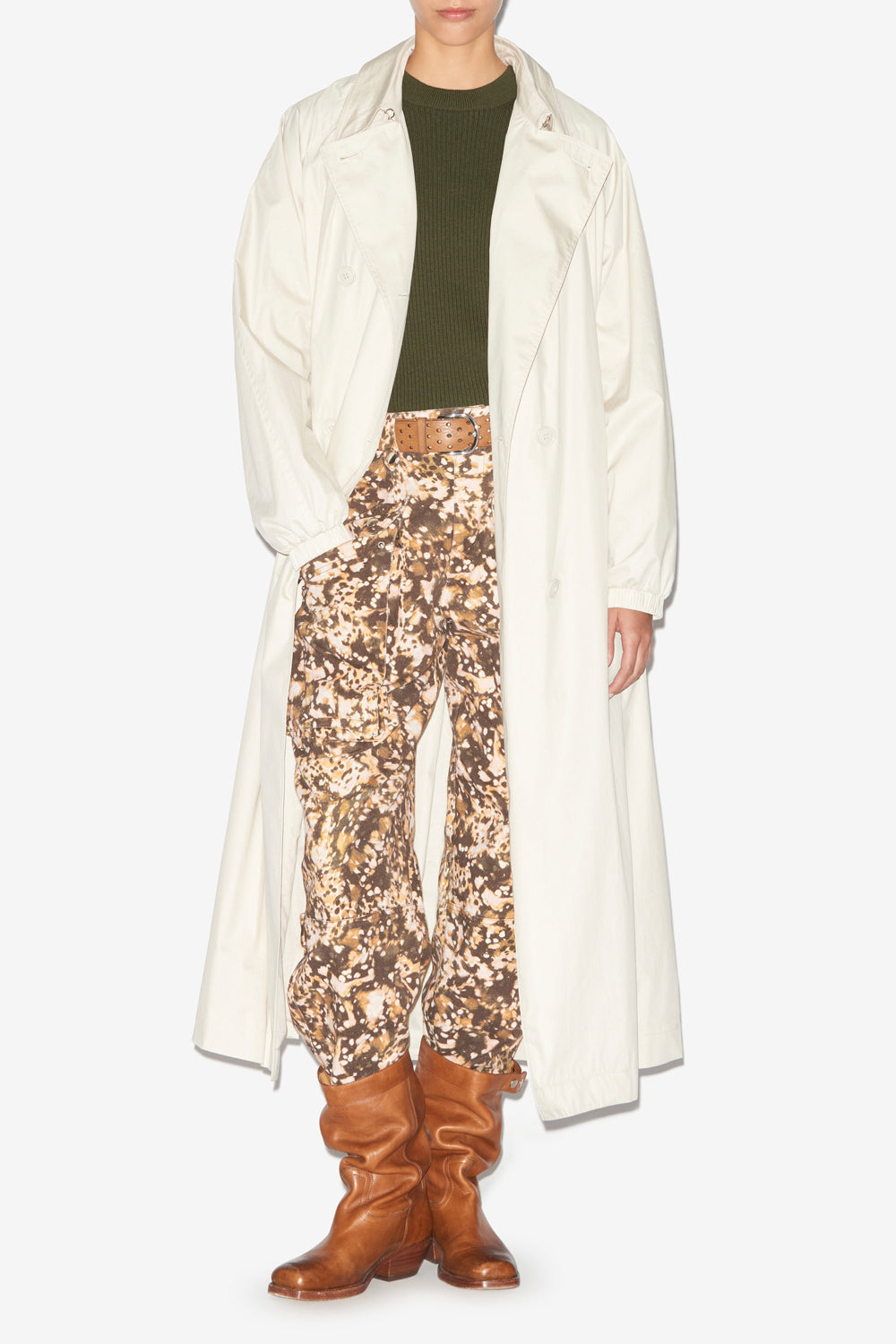 Cacilda plain-colored cotton blend trench coat - Beige - Woman - 2