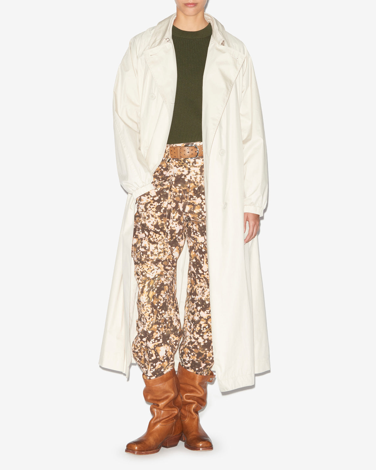 Cacilda plain-colored cotton blend trench coat - Beige - Woman - 1