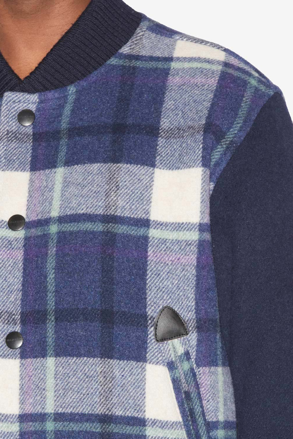 Abrigo teddy kalban de mezcla de lana a cuadros - Faded night - Man - 3