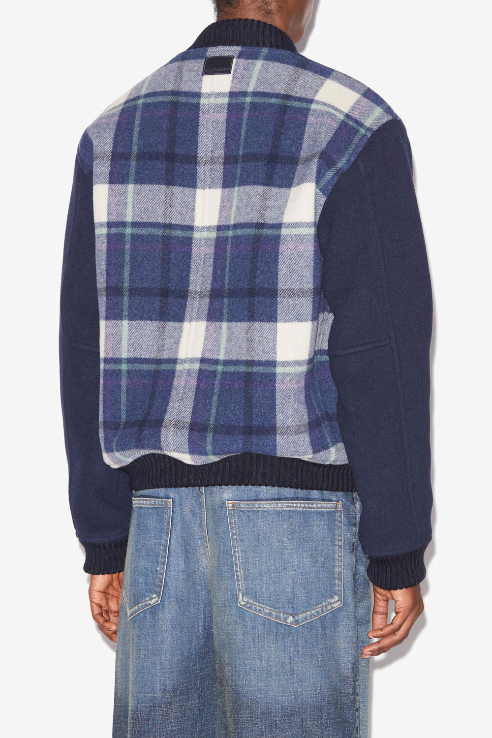 Abrigo teddy kalban de mezcla de lana a cuadros - Faded night - Man - 5