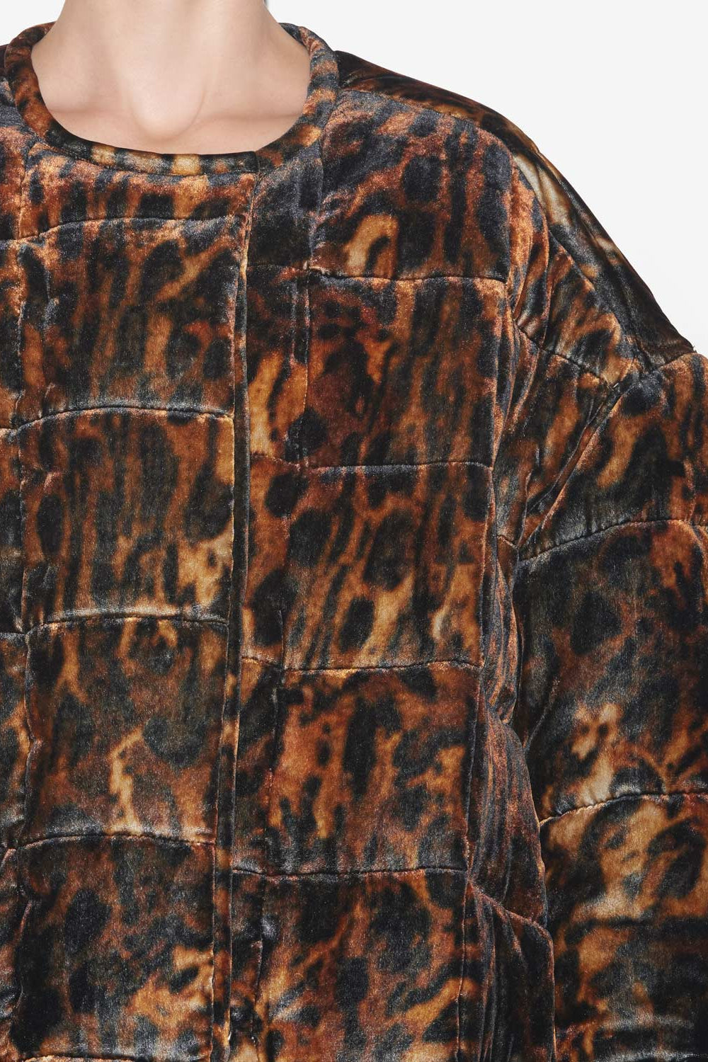 Doriane quilted leopard velvet coat - Leopard - Woman - 3