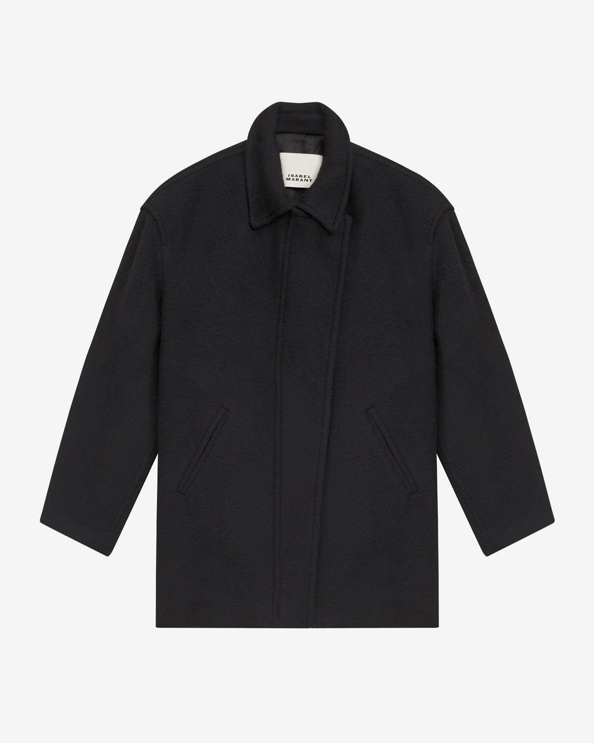 Eveline coat in plain-colored cashmere and wool - Black - Woman - 5