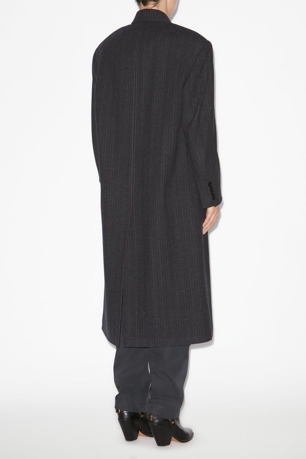 Lexana long wool blend coat - Midnight - Woman - 4