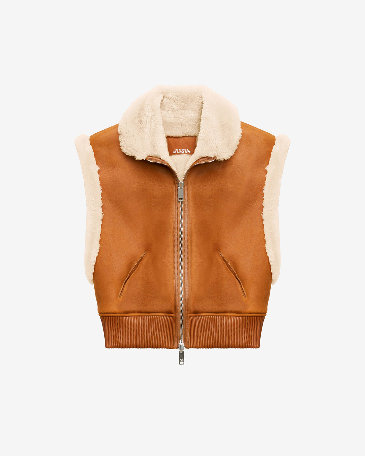 에드위나(edwina) 양가죽 리버시블 민소매 코트 - Cinnamon - Woman - 5