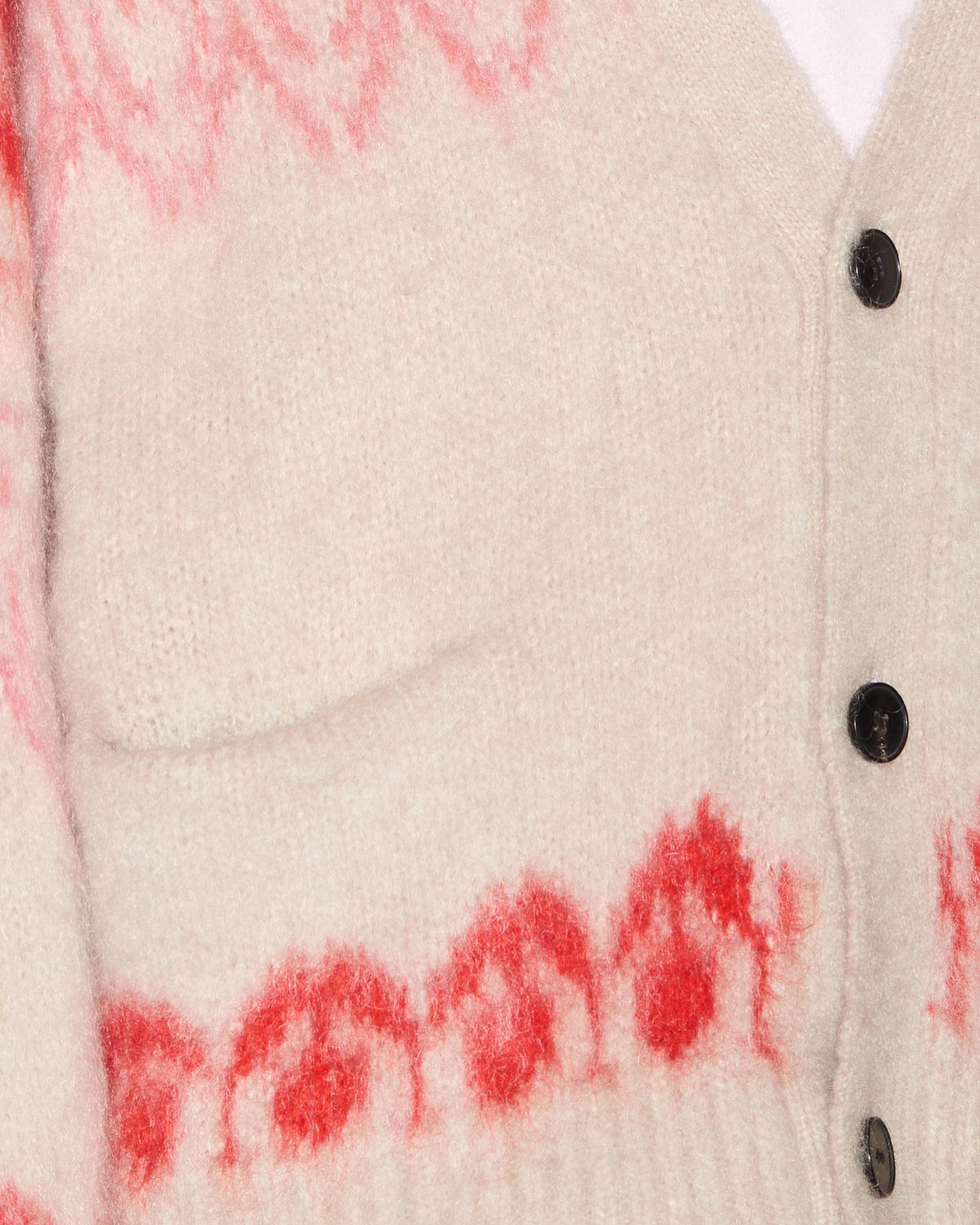 Cappotto dyston a bottoni in lana mohair fantasia - Lampone - Man - 2