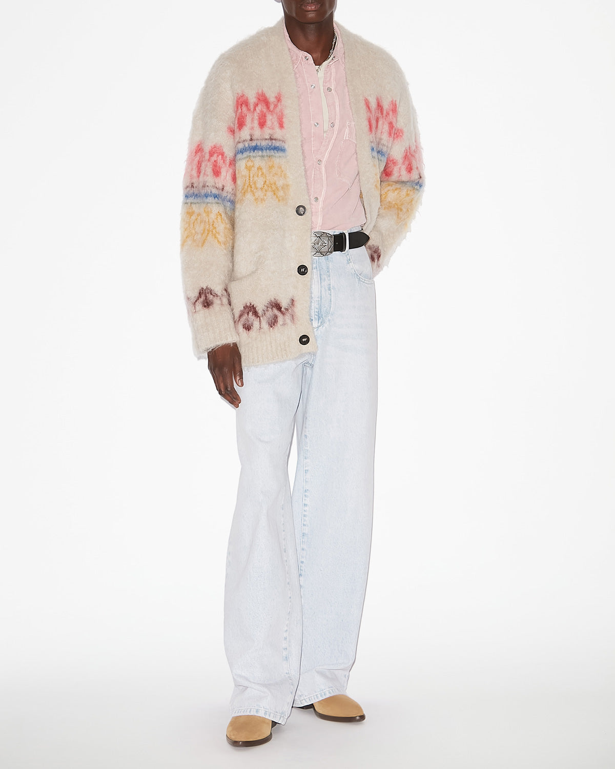 Cappotto dyston in maglia di mohair - Multicolore - Man - 1