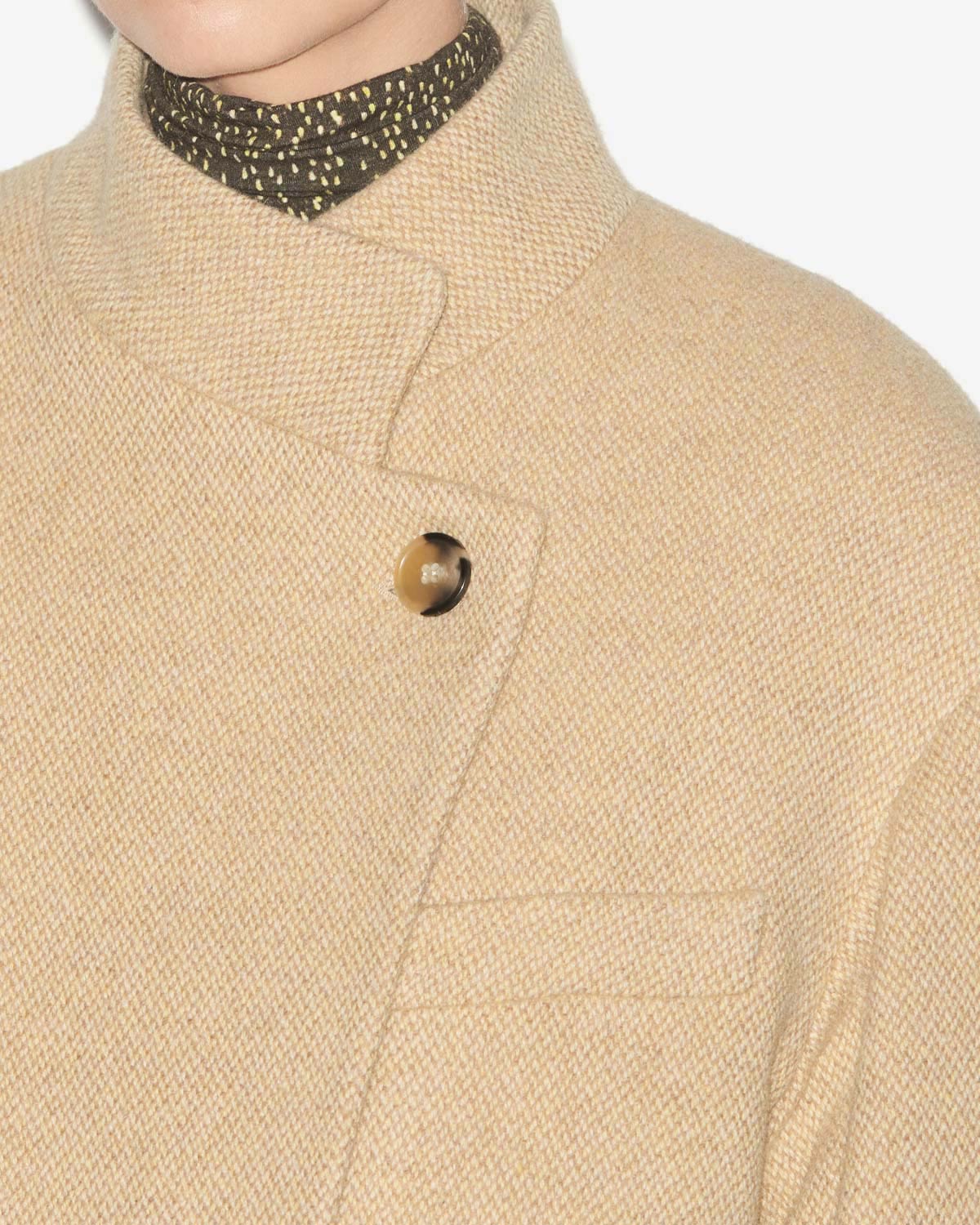 Manteau long en laine mélangée lewina - Écru - Woman - 2