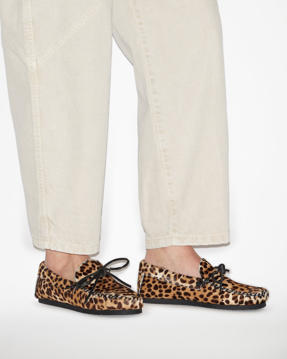 Mocassini fitza in pelle stampata - Leopard - Woman - 5