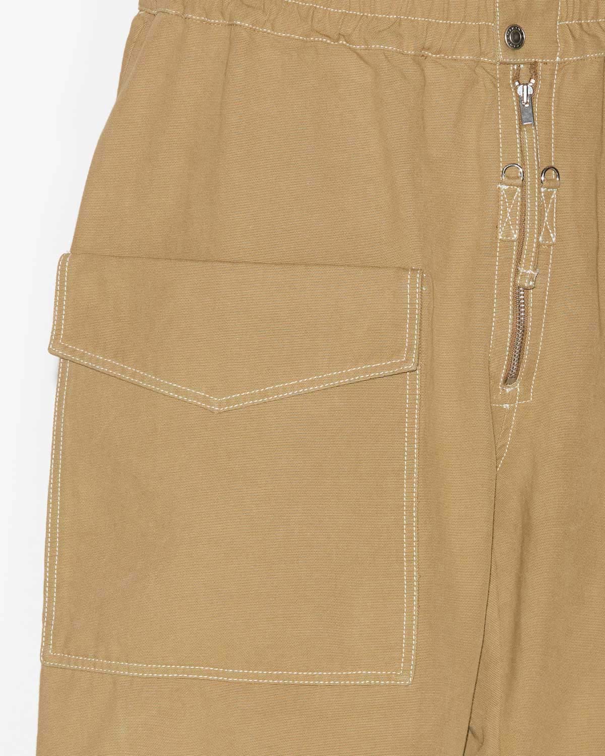 Tilseno コントラストステッチ コットン キャロットパンツ - カーキ - Man - 2