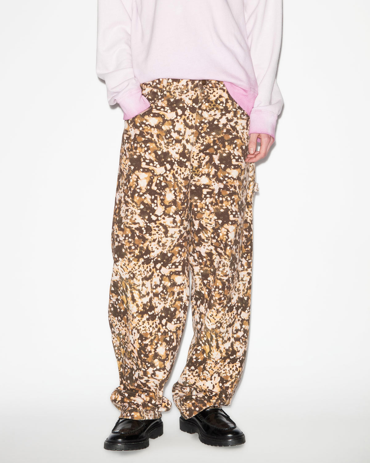 파블로 프린트 데님 소재의 진 - 카키색 옷감 - Man - 3