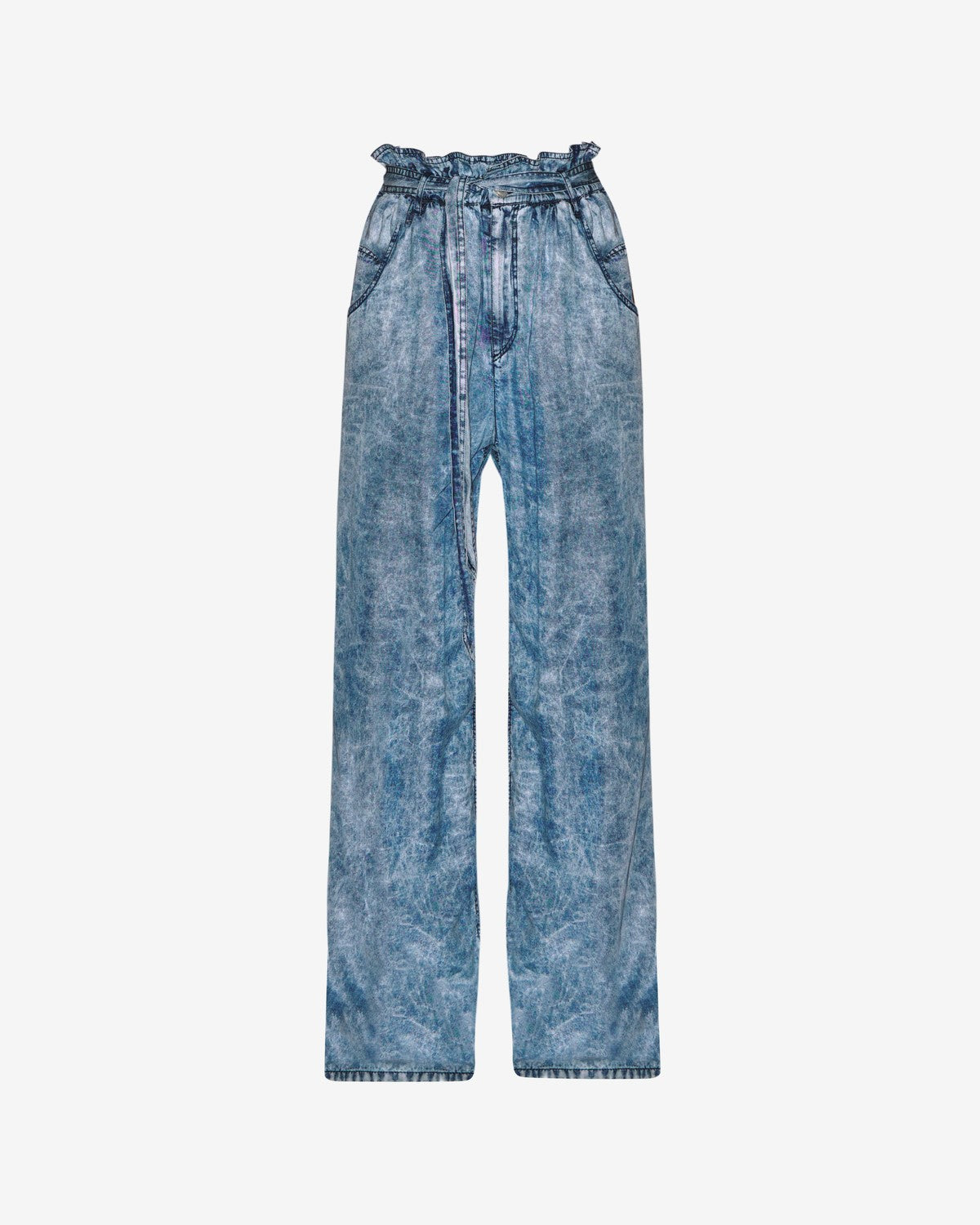 Priana loose fit chambray pants - Blue - Woman - 5