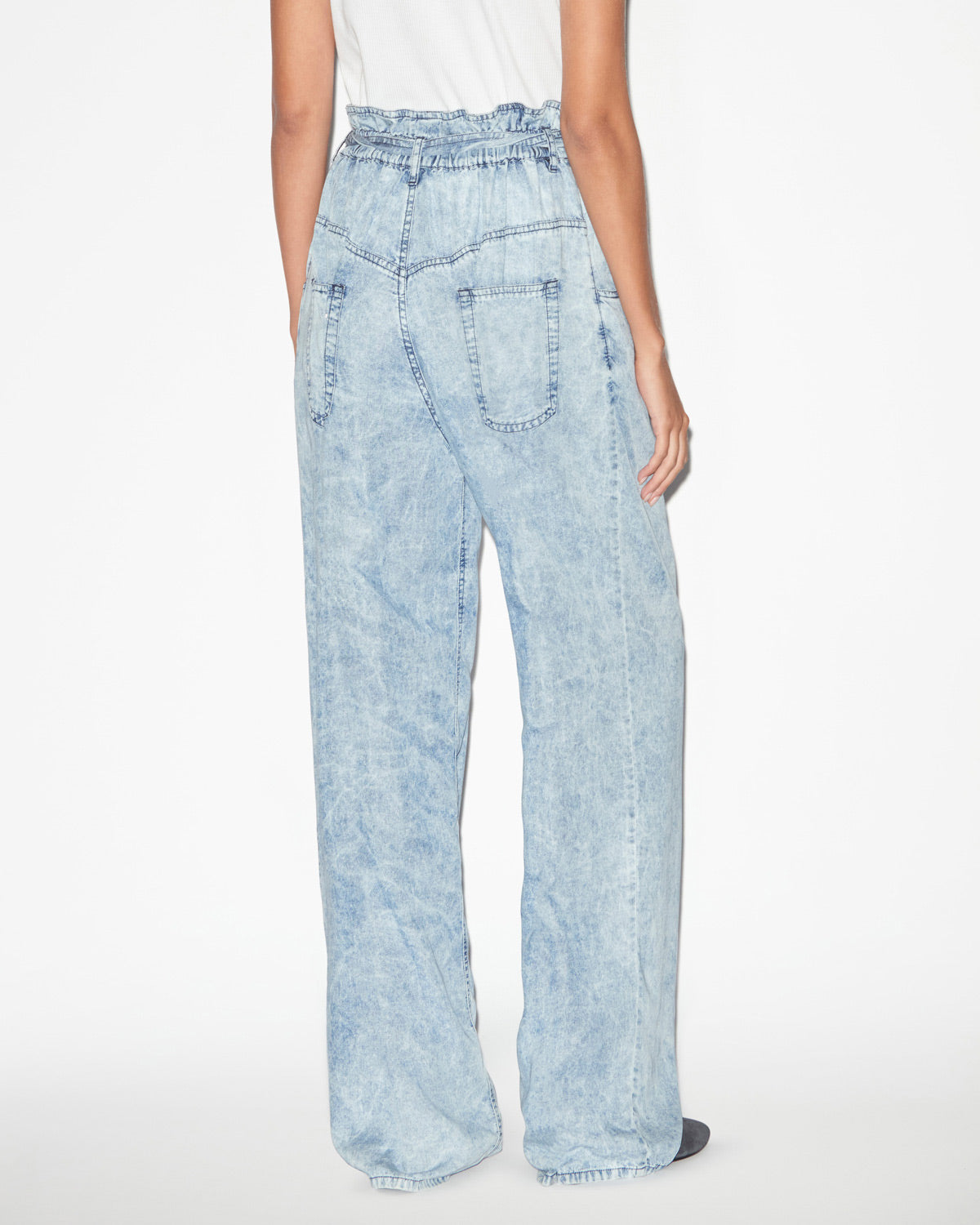 Priana loose fit chambray pants - Blue - Woman - 4