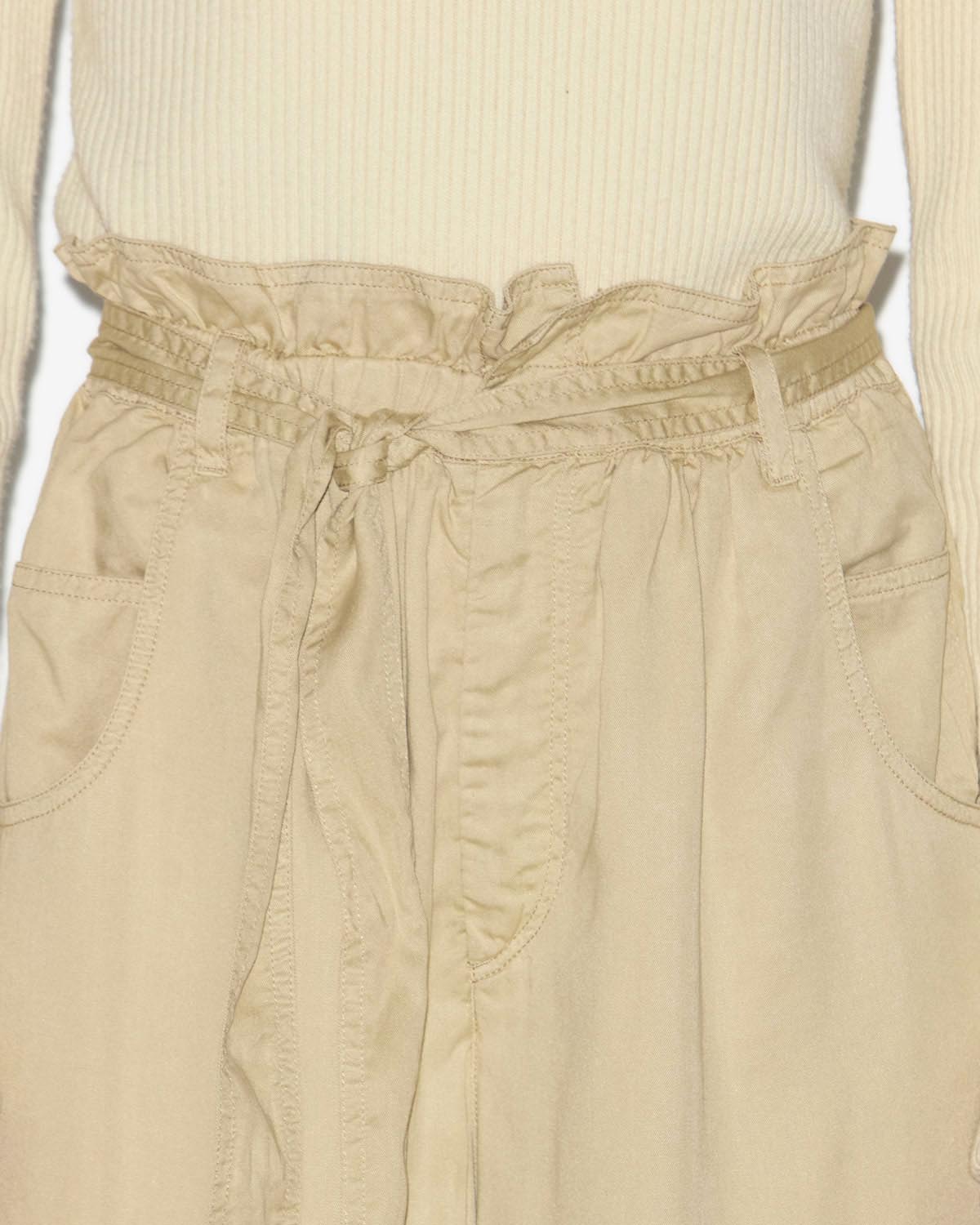 프리아나(priana) 샹브레 루즈 핏 팬츠 - Light khaki - Woman - 2