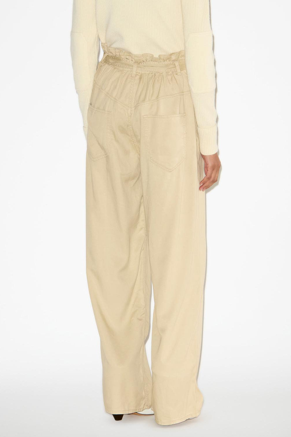 Pantalon ample en chambray priana - Clair kaki - Woman - 5